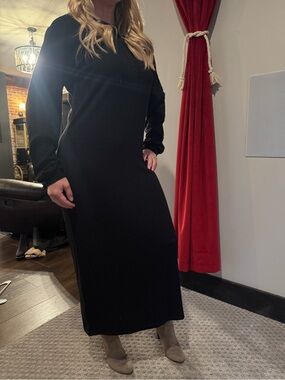 Mikarose Black Long Sleeve Maxi Dress